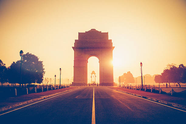 portão da índia nova deli - delhi imagens e fotografias de stock