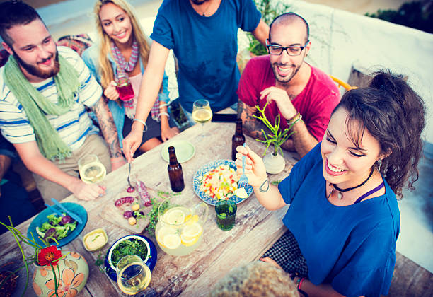 istock Beach Cheers Celebration Friendship Summer Fun Dinner Concept 482018924