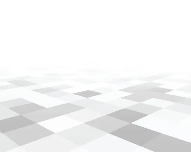 Vector illustration of Perspective checkered surface