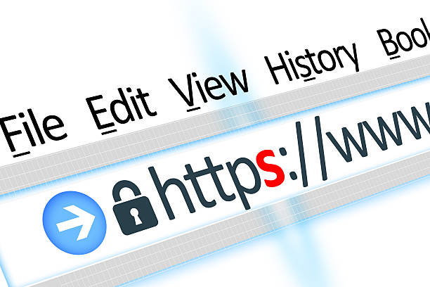 sichere verbindung link web-browser-detailarbeit - surveillance history social issues horizontal stock-fotos und bilder