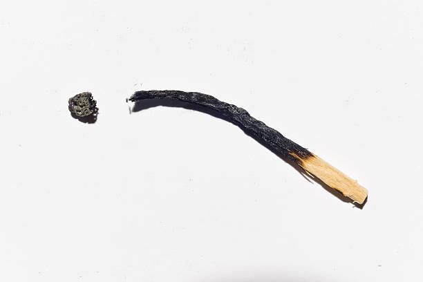istock Burned matches isolated on white background close-up 482020412