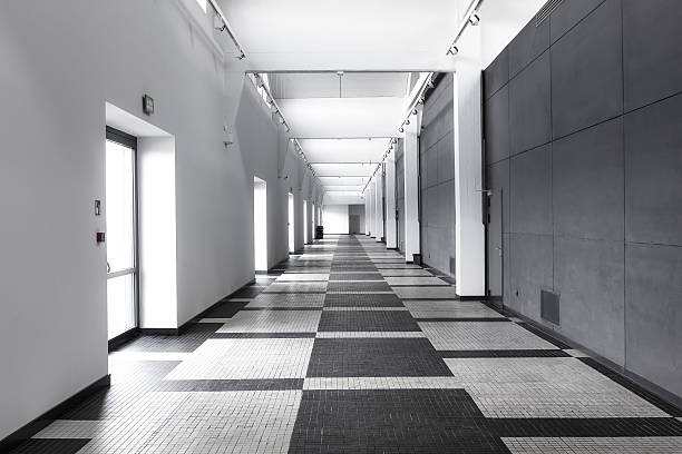 istock Hallway in the colors black and white 482021536