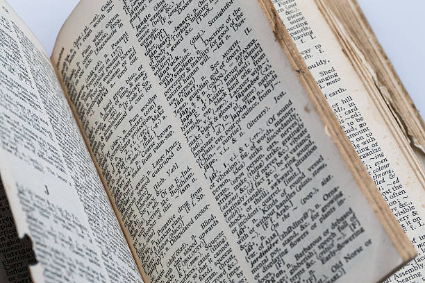 old wörterbuch - english dictionary stock-fotos und bilder
