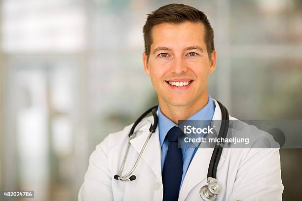 Young Doctor In Modern Office Stock Photo - Download Image Now - 2015, Adult, Adults Only