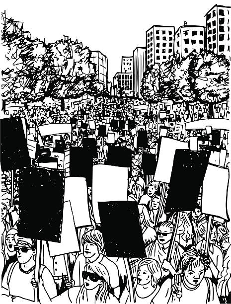 protest - 暴動 插圖 幅插畫檔、美工圖案、卡通及圖標
