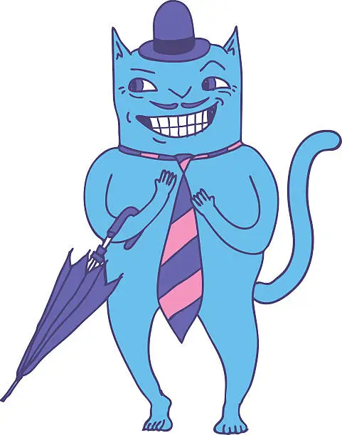 Vector illustration of Cheeky Tom Cat