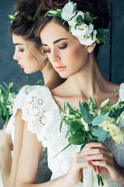 istock Studio shot of young beautiful bride 482033844