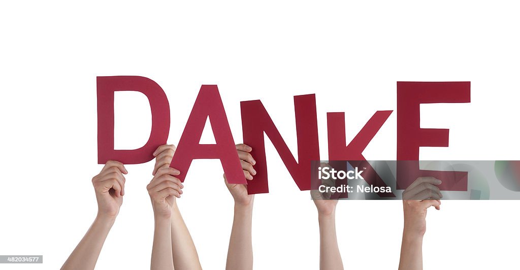 Hände Holding Rot Danke - Lizenzfrei Dankbarkeit Stock-Foto