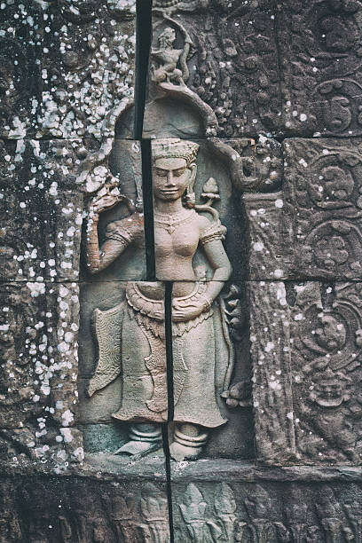 istock Angkor woman bas-relief, Cambodia 482034758