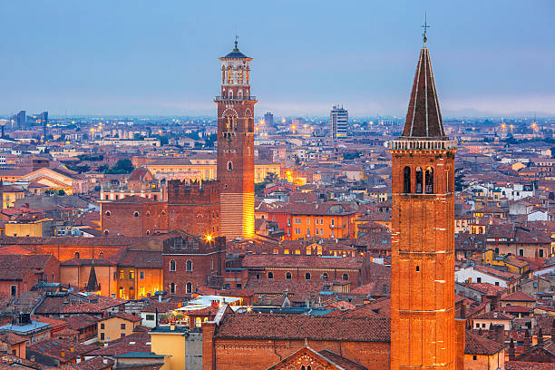 istock Verona skyline at night, Italy 482035092
