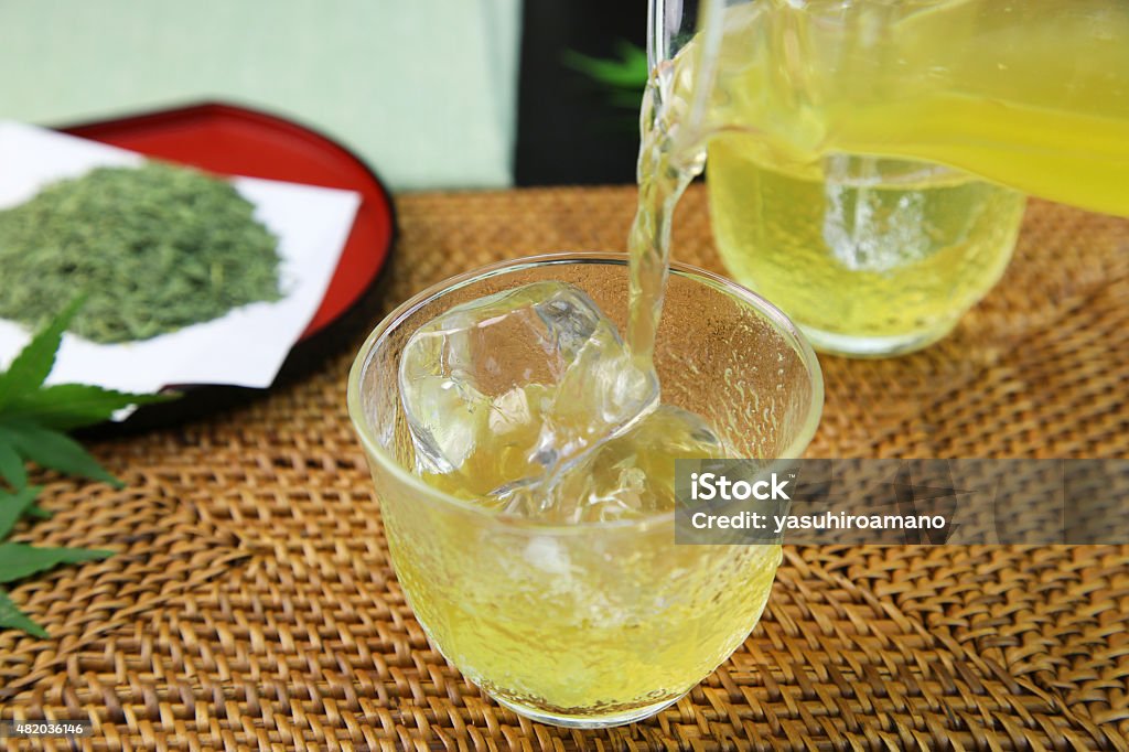 Ice green tea drink 2015 Stock Photo