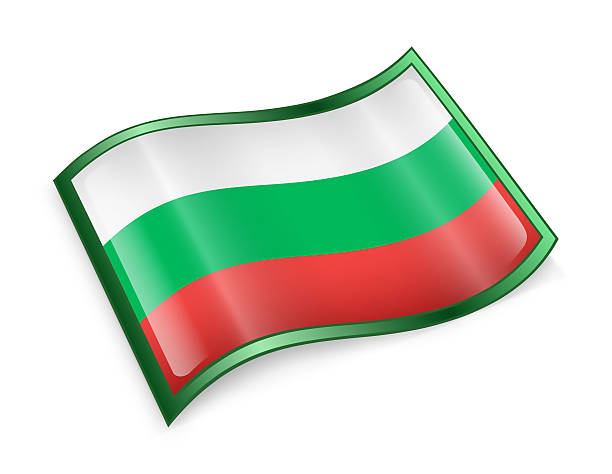 bulgarien flagge symbol isoliert auf weißem hintergrund. - government computer icon glass shiny stock-grafiken, -clipart, -cartoons und -symbole