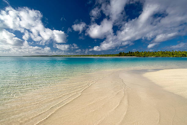 istock Sandy, shallow, tropical beach. One Foot Island, Aitutaki 482038129