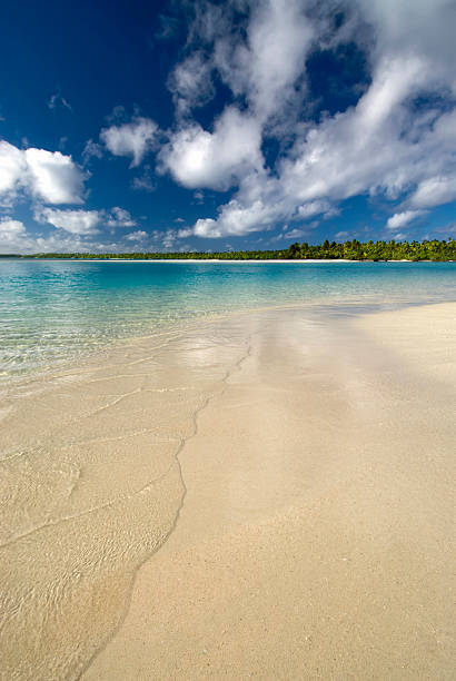 istock Sandy, shallow, tropical beach. One Foot Island, Aitutaki 482038135