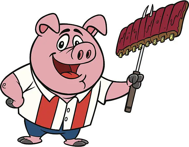 Vector illustration of Retro BBQ