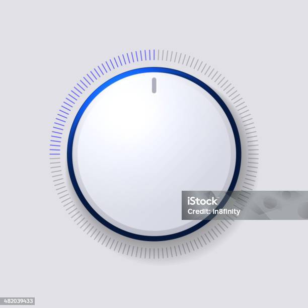 Volume Control Dial White Button Vector Stock Illustration - Download ...