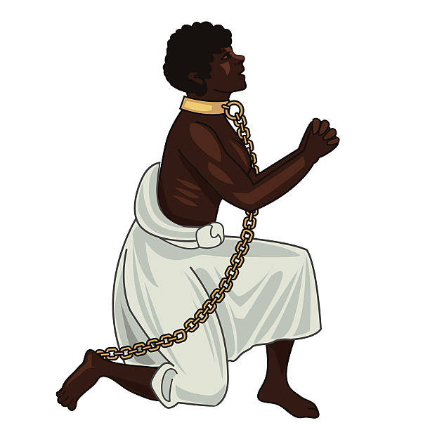 Abolition Of Slavery. Abolition Of Slavery Amendment. Slavery Picture. Abolition of slavery woman. Vector drawing. slavery stock illustrations