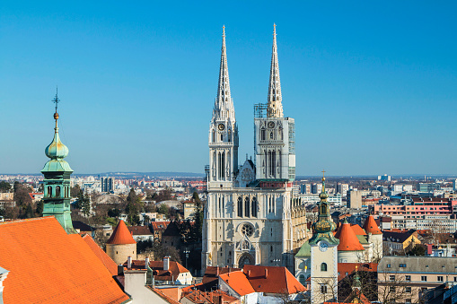     Zagreb cathedral from Upper town 