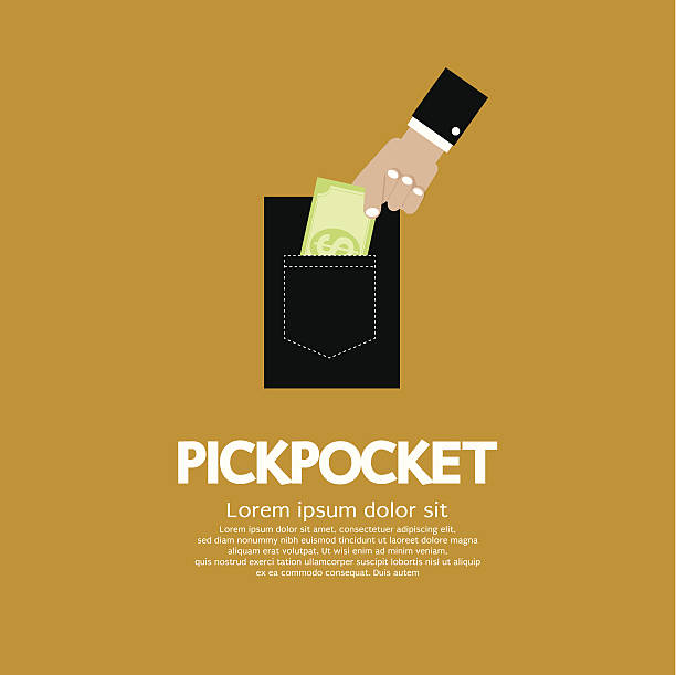 Pickpocket Pickpocket Vector Illustration pickpocketing stock illustrations