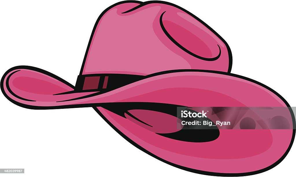 Pink Cowboyhut Stock Vektor Art und mehr Bilder von Cowboyhut - Cowboyhut,  Cowgirl, Rosa - iStock