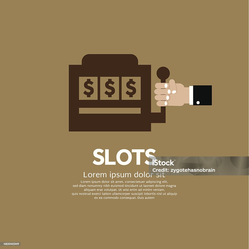 Slots Slots Vector Illustration Addiction stock vector