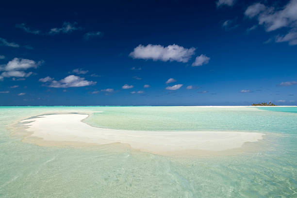 istock Sandy, shallow, tropical beach. Aitutaki,The Cook Islands 482041495