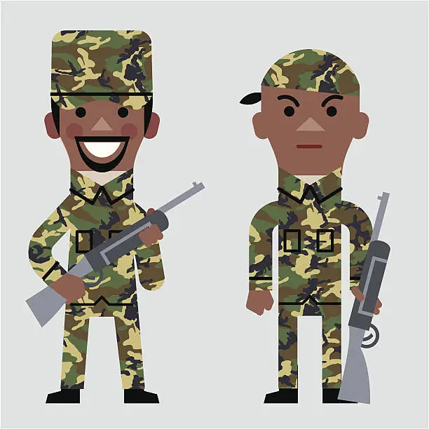 Vector illustration of Soldiers & Rebels