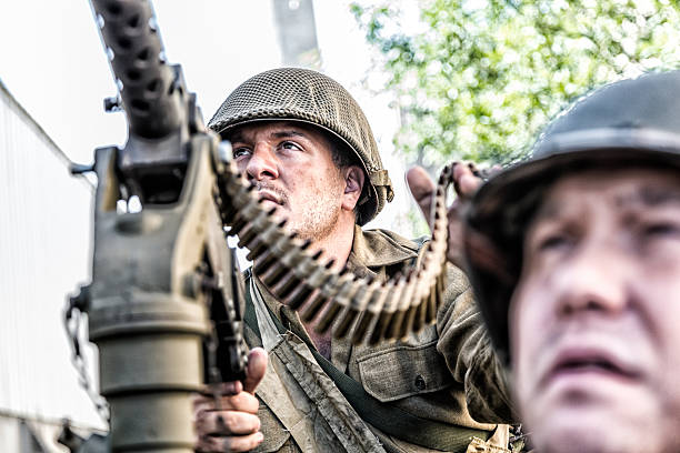 istock WWII US Army M1919 Browning .30 Caliber Machine Gunner 482043398