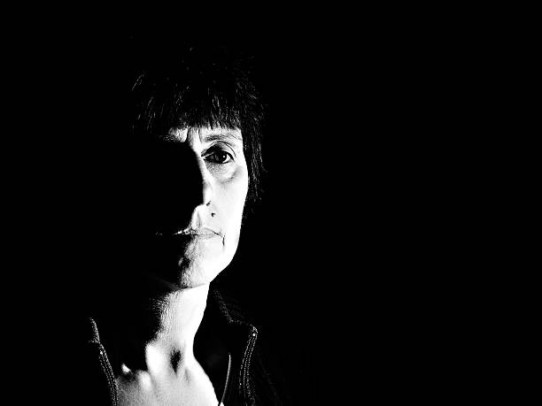 istock Hard light, dark and rather depressing, sad portrait 482043498