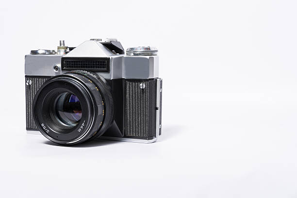 istock Classic Vintage 35mm SLR Camera With White Background. 482044500
