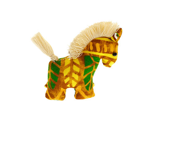 Toy horse. Toy horse made of textile,isolated on white background. nub stock pictures, royalty-free photos & images