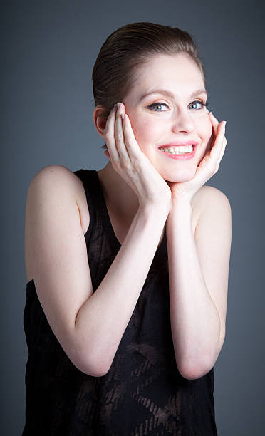 istock Attractive woman isolated on grey background 482048813