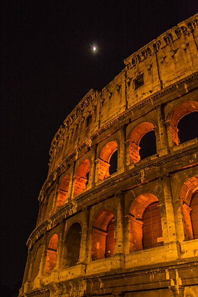 istock Colosseum at night with the moon, Rome, Italy 482048864