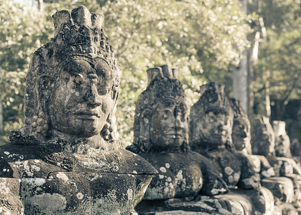 istock Prasat Bayon temple gate statues, Angkor, Cambodia 482048918