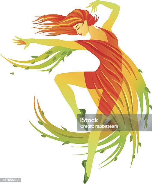 Современный Танец Summer — стоковая векторная графика и другие изображения на тему Танец модерн - Танец модерн, Изолированный предмет, Абстрактный