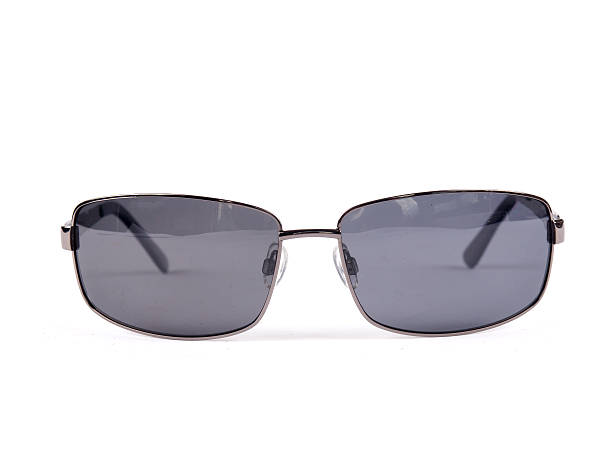 istock Black aviator sunglasses with polarized dark glass 482057221