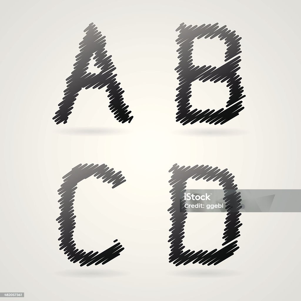 Vector Stock Lettering Abc Vector Alphabet Stock Illustration - Download Image Now - Abstract ...