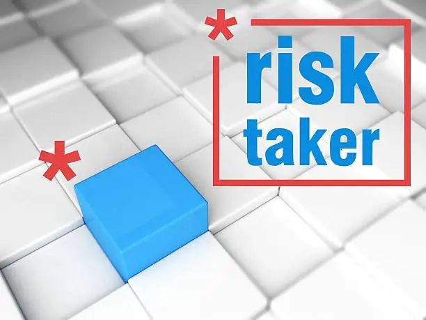 Photo of Risk taker concept. one unique leader