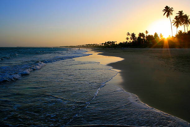 Port of Galinhas beach at sunset, Pernambuco, Northeastern Brazil.
