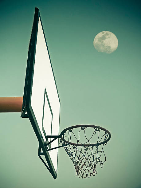 istock Basketball net with the Moon near, Concept 482060037