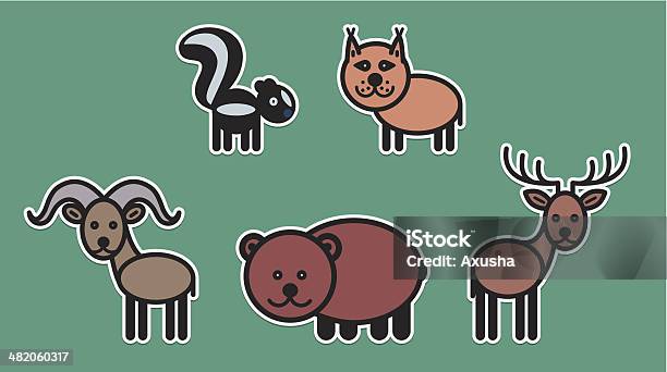 Cute Animals Set Illustration Stock Illustration - Download Image Now - Animal, Animal Themes, Animal Wildlife