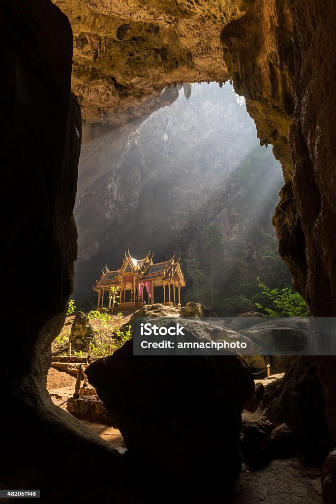 Pavilion in Phraya Nakorn cave nearby Hua Hin. Pavilion in Phraya Nakorn cave nearby Hua Hin , National Park Khao Sam Roi Yot Thailand 2015 Stock Photo