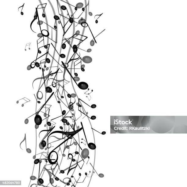 Vector Background With Music Notes Stock Illustration - Download Image Now - 2015, Abstract, Art