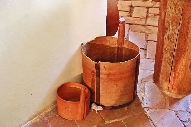 istock Wooden buckets in the kitchen 482065212