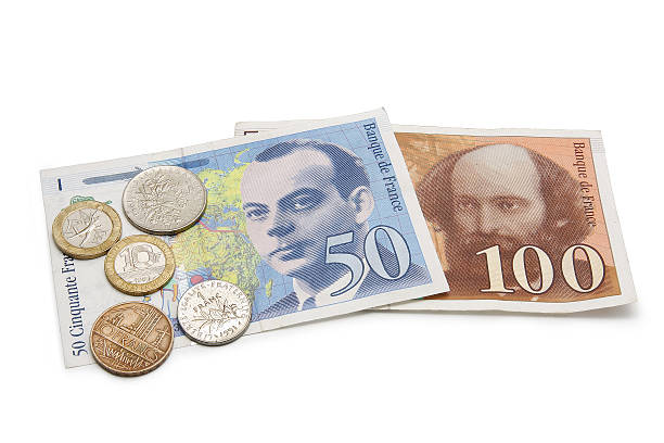 divisa francesa - french currency fotografías e imágenes de stock