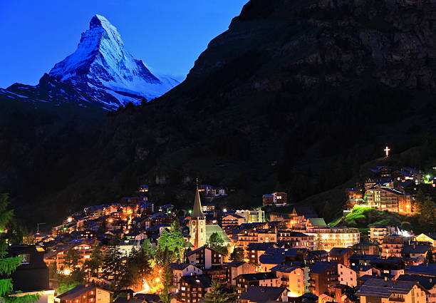 istock Zermatt and Matterhorn at dusk, Swizerland 482067868