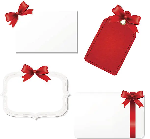 Vector illustration of Big Set Blank Gift Tags