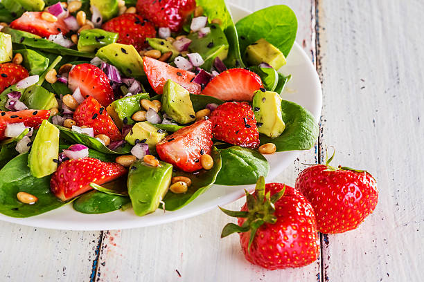 istock Salad with strawberries, avocados, spinach 482068016