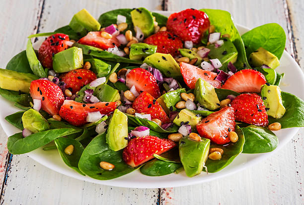 istock Salad with strawberries, avocados, spinach 482068020