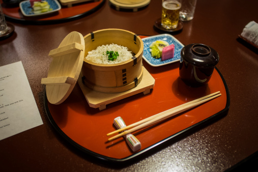 Sashimi plate by Japanese professional Sushi chef making